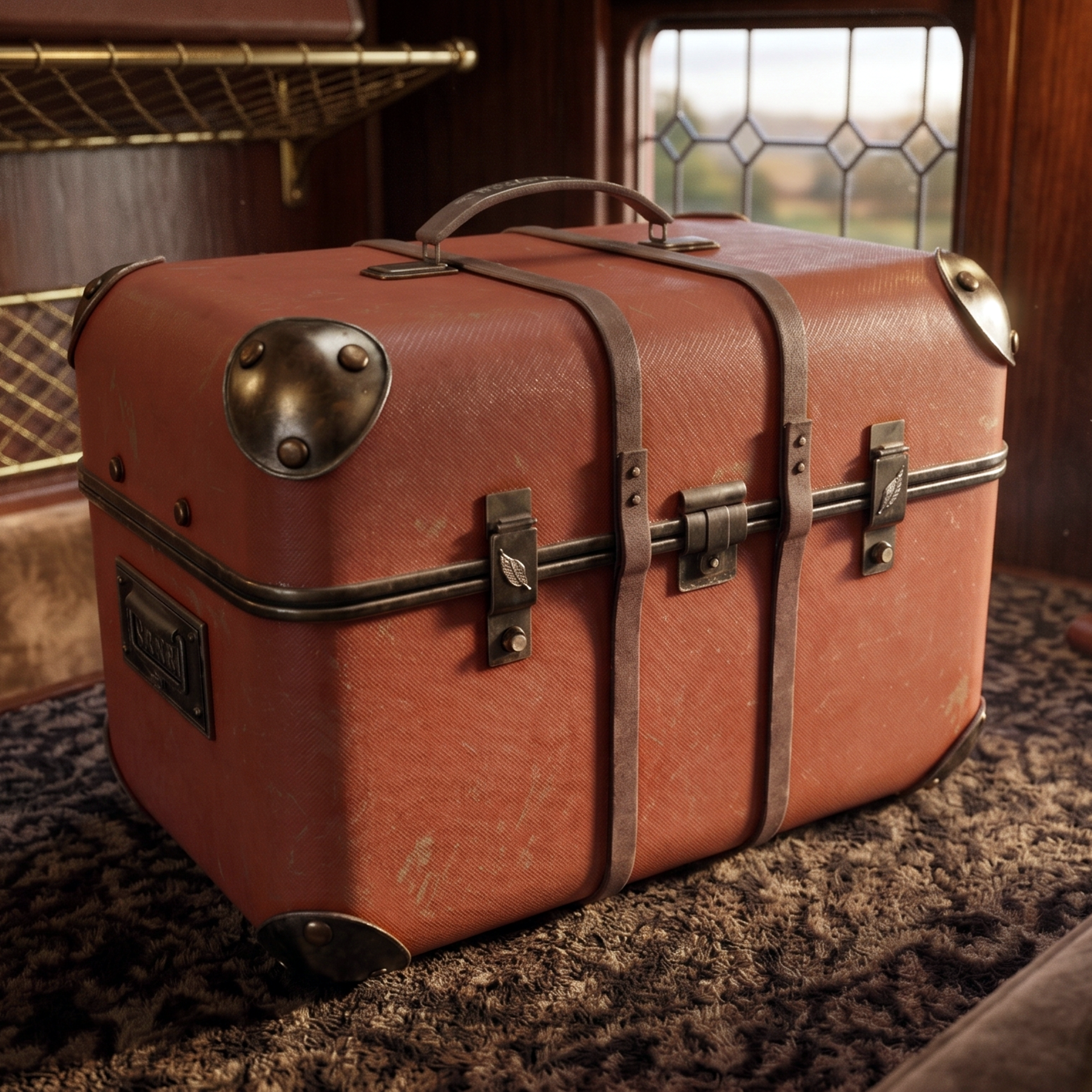 Vintage Red Suitcase