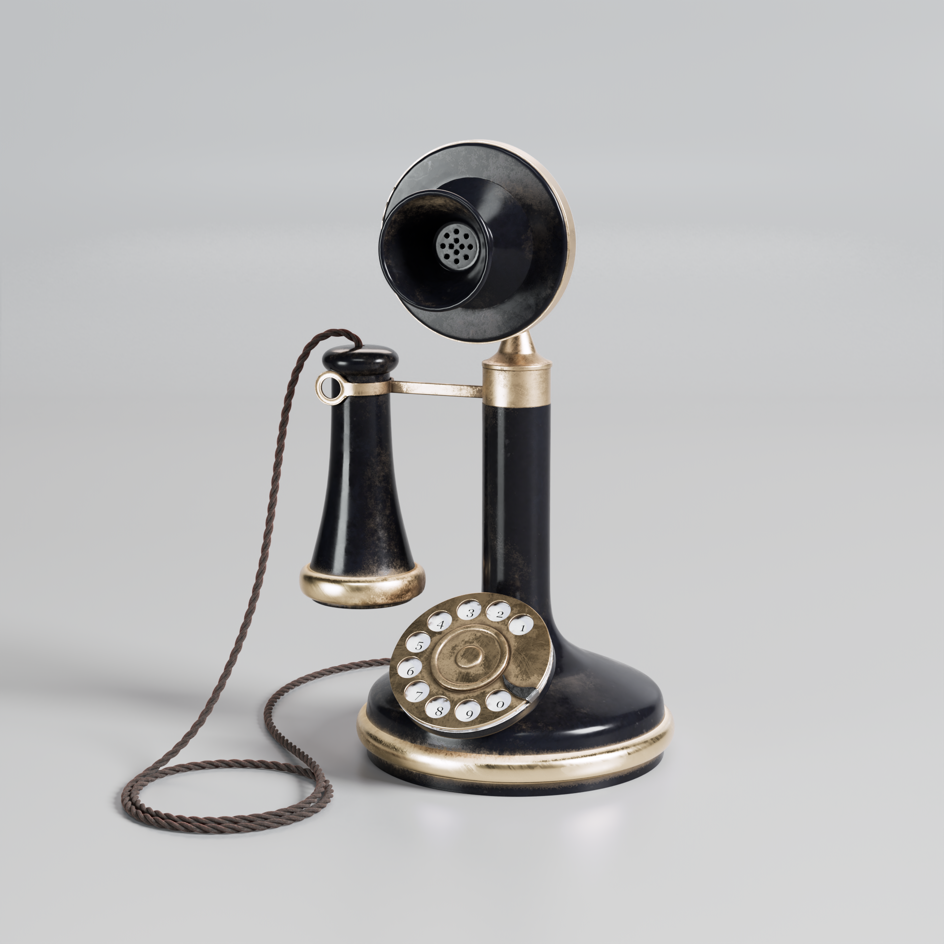telefono a candela vintage