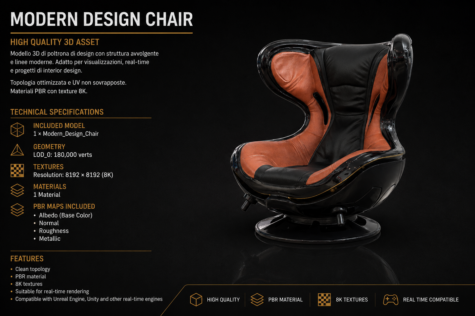 Futuristic Lounge Chair - immagine 2