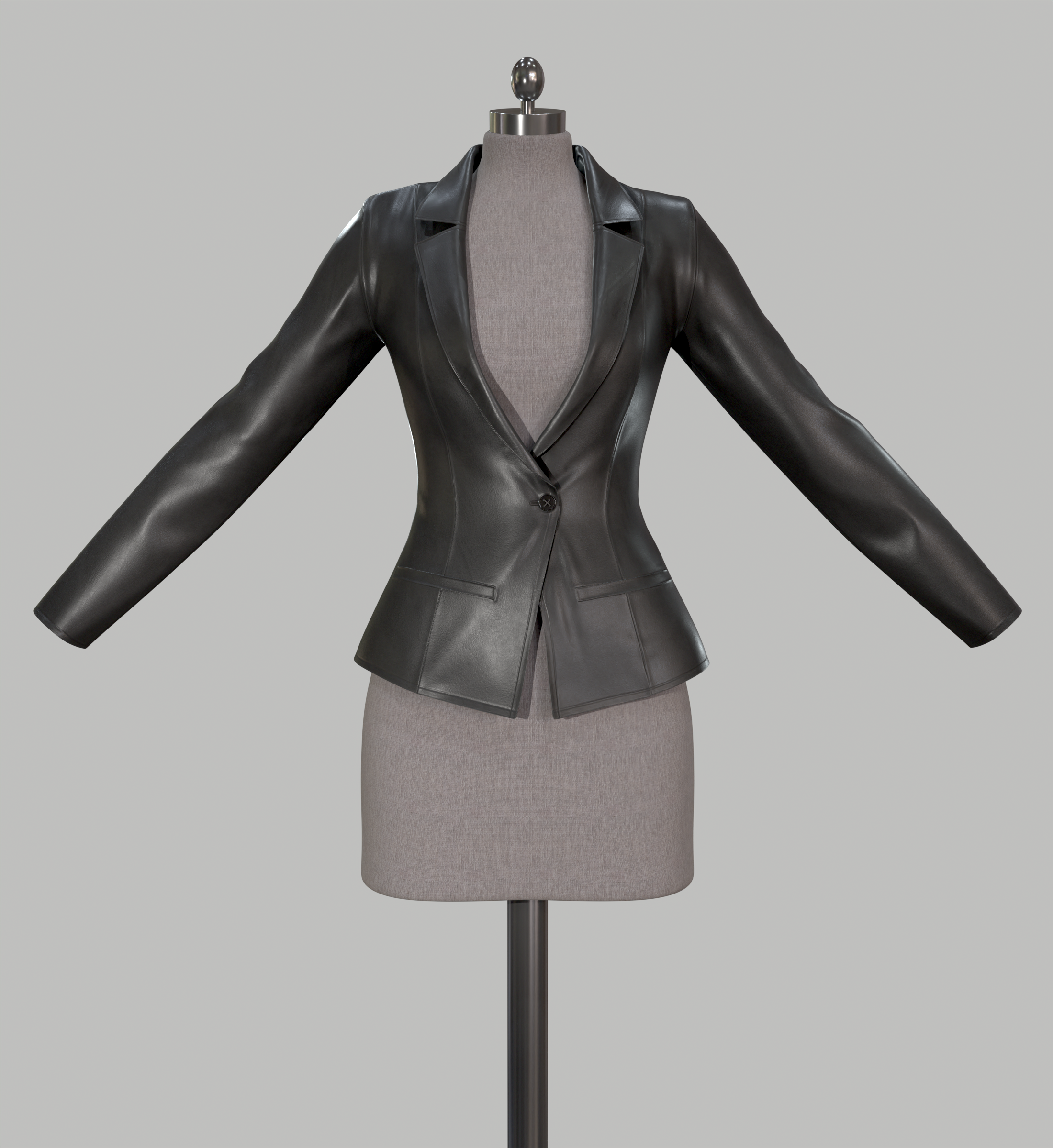 Blazer donna in pelle - immagine 4