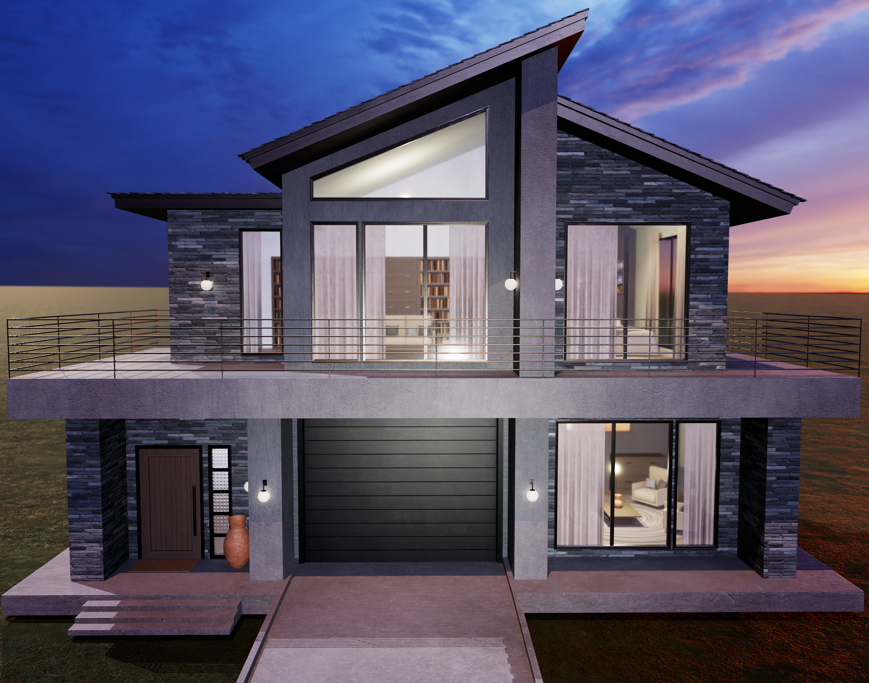 Villa moderna con garage - immagine 3