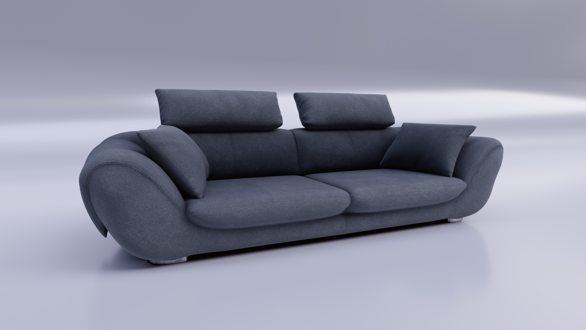 Modern Curved Sofa - immagine 3