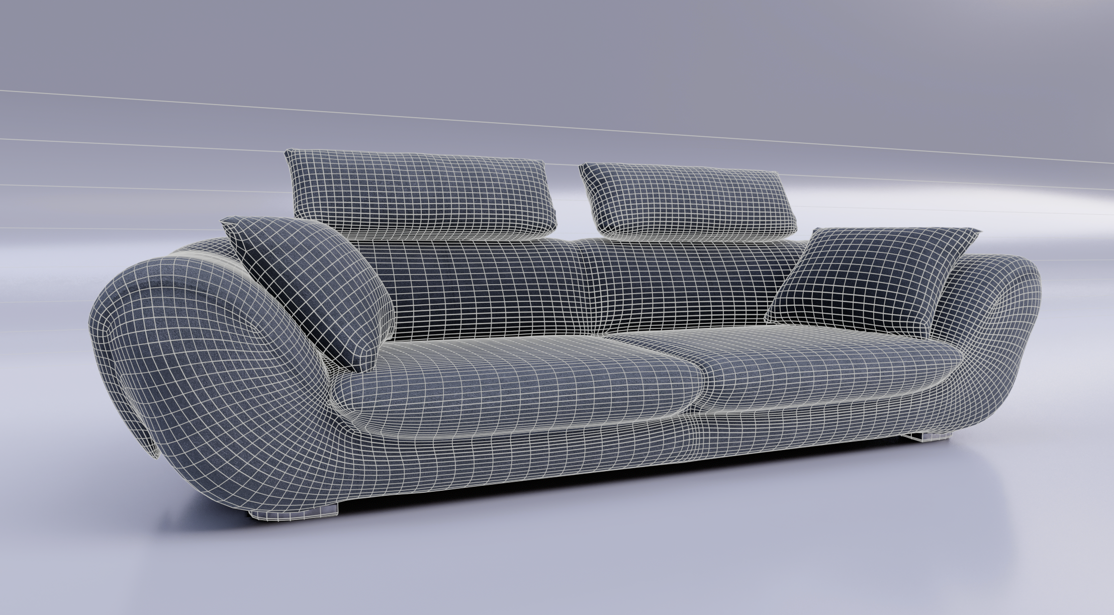 Modern Curved Sofa - immagine 6