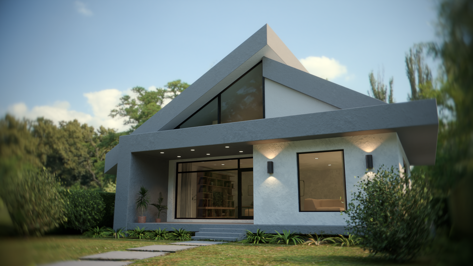 Casa Unifamiliare a Falda Inclinata - Single-Family House with Sloped Roof - Casa Unifamiliar con Tejado Inclinado - immagine 3