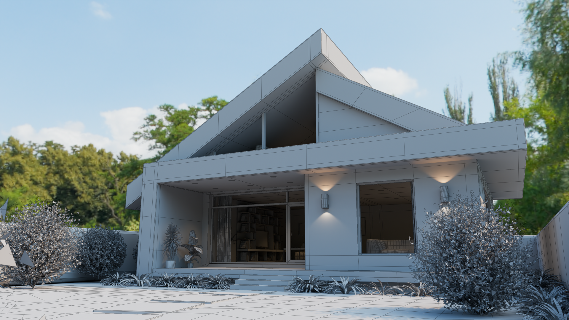 Casa Unifamiliare a Falda Inclinata - Single-Family House with Sloped Roof - Casa Unifamiliar con Tejado Inclinado - immagine 5