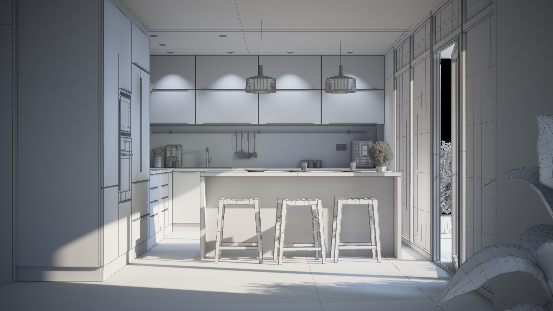 Cucina moderna a L - Modern L-shaped kitchen - Cocina moderna en L - immagine 3