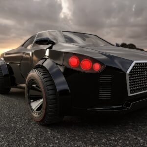 Auto sportiva nera